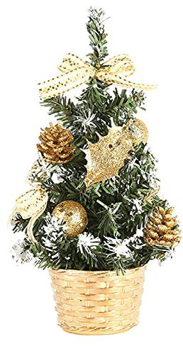 Tsadeer 10PCS Decor Kleiner Weihnachtsbaum Glasfaser Ornamente für Büro Weihnachtsbaum Wiederverwendbare Innen ()