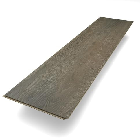 Bodenglück Laminat Eiche Borken Braun | Klicklaminat Holzoptik einfach zu verlegen | robust und pflegeleicht | 1380 x 326 x 8 mm | Paketpreis für 2,25m² | Fußbodenheizung geeignet