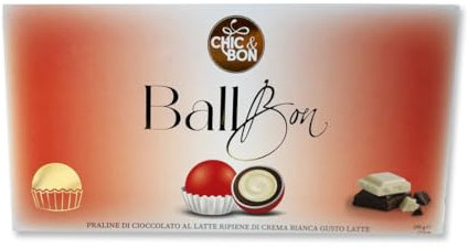 Buratti Confetti con pirottini Ball Bon Nuance Rosso 500g - BURS050 confetto pralina di cioccolato al latte ricoperte di zucchero colorato