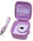 XANAD EVA Étui de Rangement Rigide pour Instax Mini 12/11/9/8/7+/99/90/40 Housse Instantané Compatible Appareil Photo avec Sangle Réglable（Violet）