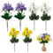Künstliche Stiefmütterchen für Outdoors 6 Bündel 14in gefälschte Blumen DIY -Kunstblumen 10 Blumen Realistische künstliche Blumen für Garten Hochzeit Veranda Mittelstücke, gemischte Farbe, künstliche