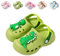 Kids Clogs Toddler Boys Girls Dinosaur Clogs Children Garden Shoes Beach Pool Shower Green 8.5-9 UK Label Size 170