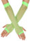 Lusofie Netzhandschuhe Leuchtendes Grün Mesh Fishnet Handschuhe Lang Fingerlos Netzhandschuhe 80er Jahre Kostüm Mottoparty Spitzenhandschuhe Halloween Neon Party Accessoires Damen 90er