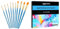 Amazon Basics 1 Lot de pinceaux, 10 Tailles différentes, Bleu + Tubes de Peinture Aquarelle, 24 Couleurs Assorties