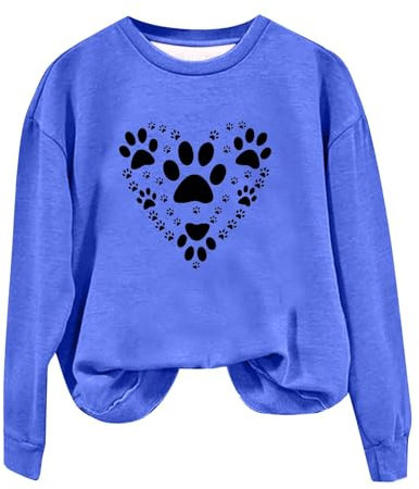HAOLEI Damen Sweatshirt Lässig Modisch, Günstig Pullover Oberteil Weich Und Bequem, Sale Sweatjacke Elegant Schick Bedruckt, Pullunder Hochwertige Rundhalsausschnitt Sweater Langärmelig