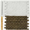 MINFEIDMS Castle Brick Wall Texture Fondant Moulds Brick Wall Texture Silicone Impression Mat for Cake Decorating Cupcake Topper Candy Polymer Clay Chocolate Gum Paste