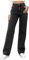 MANGGUO Jean Femme Taille Haute Coupe Droite Straight Jeans Baggy Jambes Larges amincissantes avec Tous Les Pantalon Automne Hiver Elastique Classique en Denim Jean Coupe（Couleur：Noir,Size：M）