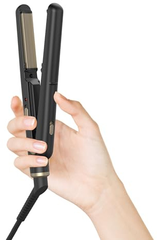 OKWRAP Mini Glätteisen, Reise Klein Glätteisen mit Keramik-Technologie | Kompakt 17cm für kurzes Haar, Bärte und Pony & Reise | Doppelspannung (100-240V)