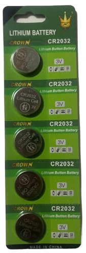Sivitec Green CR2032 Lithium Coin Batteries 3V (5 Pack) for Key Fobs, Home Devices, Fitness, Medical Accessories 2032 Cell
