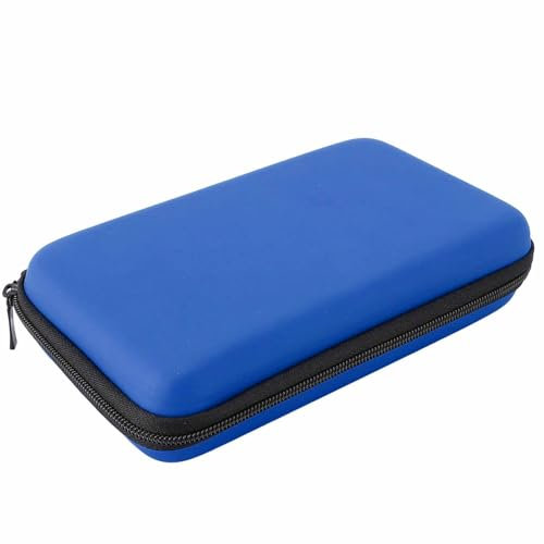 Tragbare Hartschalen-Tragetasche für New 3DS XL, New 3DS LL, New 2DS XL, 3DS Gamepad, Schützende Hartschale mit 8 Spielfächern Innen, Reisetasche für 3DS XL 3DS LL-Konsolen (Blue)