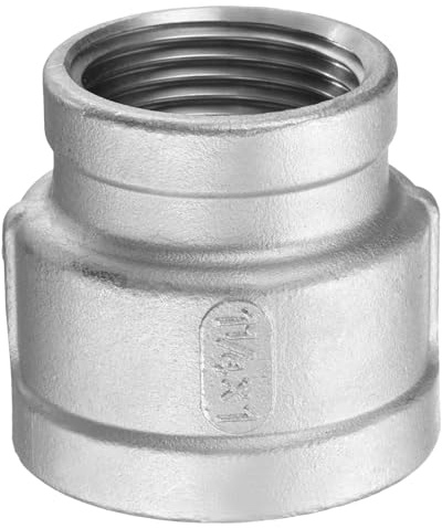 QUARKZMAN Réducteur 1-1/4 x 1 Npt Filetage Femelle 304 Acier Inoxydable | Réducteur Conique Raccord de Tuyau pour Eau Huile Gaz Tube