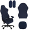 Funda para Silla de Juegos, 4 Piezas Funda para Silla de Gaming y Oficina, Azul Marino Gaming Elastica Asiento Silla, con Reposabrazos, Respaldo, para Oficina, Juegos, Ordenador etc