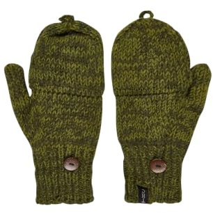 THC Klapphandschuhe 720 grün | Schafwolle | Strickhandschuhe | Schafwoll-Handschuhe | Woll-Handschuhe | Schafwollfäustlinge | Schafwollhandschuhe