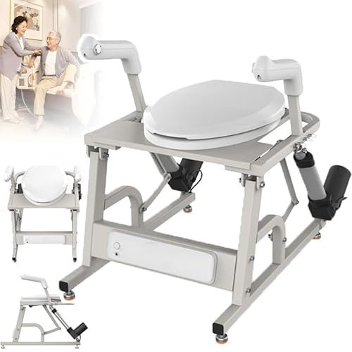 Rialzo Intelligente per Wc Con Copertura Igienica E Corrimano Antiscivolo, Rialzo Elettrico per Wc, Angolo Di Sollevamento Ergonomico Di 22°, Sicuro per Gli Anziani