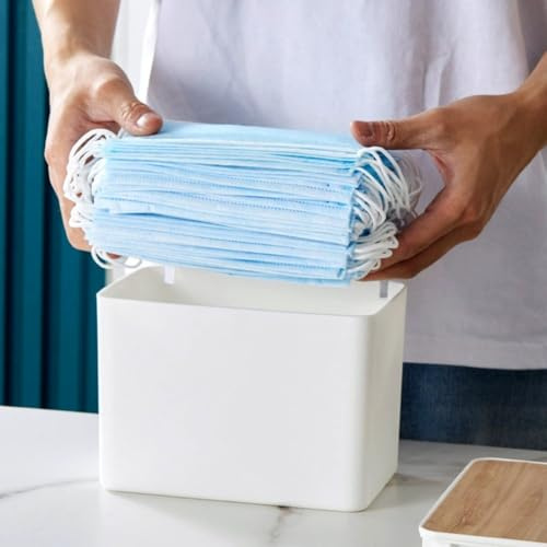 Gettimore Taschentuchbox mit Klappdeckel für Badezimmer, Wohnzimmer, Büro und Restaurant, für Kunststoff-Aufbewahrungsbehälter