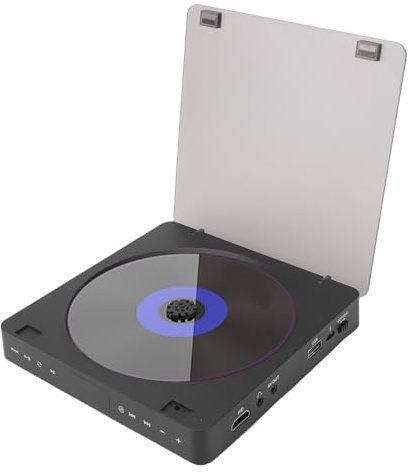 YUEHISY DVD-Player für Alle Regionen für TV, HDMI- und AV-Ausgang mit 1080P-Upscaling |Einfacher DVD-Player, USB-Wiedergabe, Fernbedienung Im Lieferumfang Enthalten