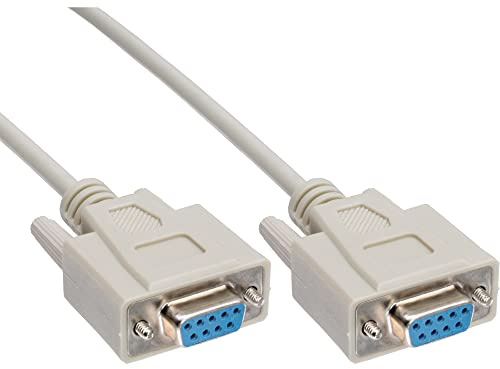InLine 12223 Serielles Kabel, 9pol Buchse / Buchse, vergossen, 1:1 belegt, 3m