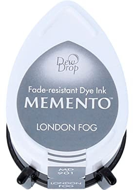 Tsukineko Memento Dew Drop Dye inkpad-London Fog, Grau