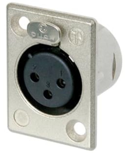 Neutrik NTR-NC3FP1 Kabelverbinder (Schwarz, Silber, Nickel, Polyamid, Stahl, verzinkt, Nickel, UL 94 HB, IEC 61076-2-103, IP 40, IEC 68-2-20, 27 mm, 36,7 mm)