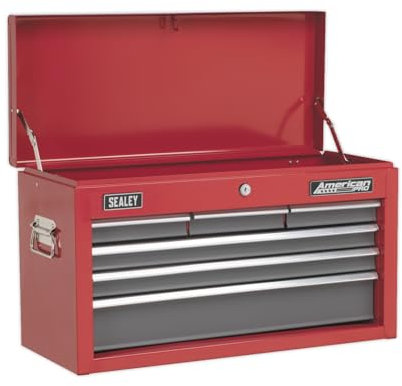 Sealey Ap2201Bb Topchest 6 Drawer With Ball Bearing Runners - Red/Grey