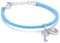 Esprit Damen-Armband identity passion special 925 Sterlingsilber Leder türkis 13 Zirkonia farblos ca. 17+3 cm S.ESBR91102A170