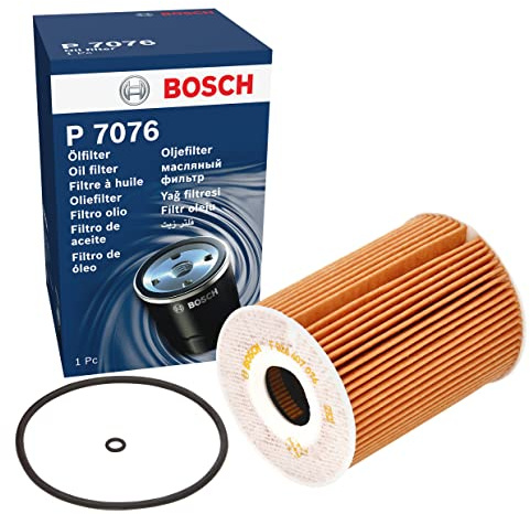Bosch P7076 Car Oil Filter - Separates Soot and Metal Particles from Engine Oil - Provides Reliable Engine Lubrication