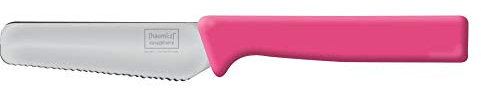 homiez Frühstücksmesser KNIFE pink, Brötchenmesser, Tafelmesser, Brotzeitmesser, Wellenschliff, Soft-Griff