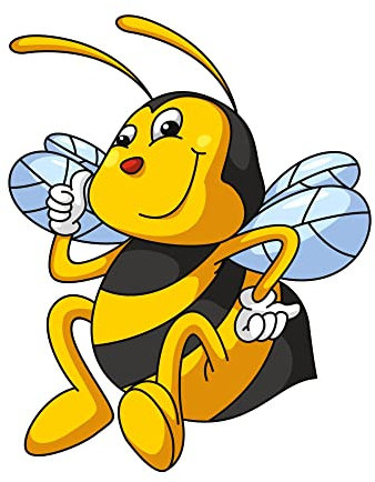 Kleberio Selbstklebender Aufkleber Biene 12 x 10 cm wetterfest Autoaufkleber Wohnwagen Sticker Auto Motorrad Carravan