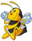 Kleberio Selbstklebender Aufkleber Biene 12 x 10 cm wetterfest Autoaufkleber Wohnwagen Sticker Auto Motorrad Carravan