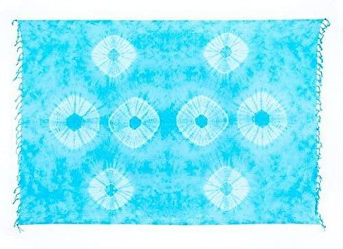 Ciffre Sarong Pareo Wickelrock Dhoti Loop Tuch Strandtuch Handtuch Türkis Wickeltuch