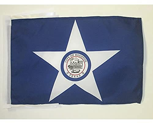 BANDERA de la CIUDAD DE HOUSTON 45x30cm - BANDERINA DE HOUSTON - TEXAS 30 x 45 cm cordeles - AZ FLAG