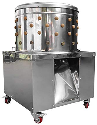 Geflügel-Rupfmaschine mit Wasseranschluss für Hühner Puten Trommel 60 cm 2200 Watt