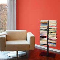 booksbaum single stand klein silber, 3tlg. best.aus: Halterung + Fuß + Einlegeböden
