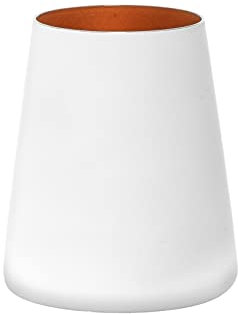 Stölzle Lausitz Becher Weiß/Bronze Power 6er-Set 380 ml – Moderne Gläser für Wasser, Wein, Drinks & Saft – Hochwertige Cocktail Gläser aus Kristallglas – Spülmaschinen- & Stoßfest, Made in Germany