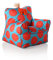 Sweety Toys 11483 Sessel Kindersessel türkis mit orangen Punkten- Indoor/Outdoor-Waterproof