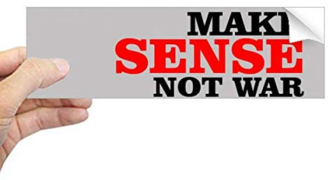 DIYthinker Love Peace World Make Sense Not War Rechteck Bumper Sticker Notebook Window Decal