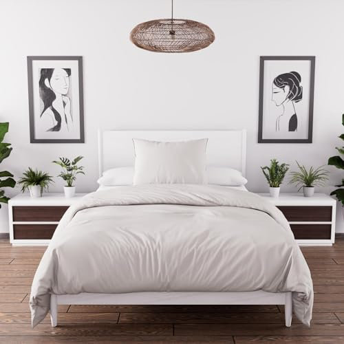 Intemporel Parure Housse de Couette en Microfibre lavée 140x200 cm Boheme Lin, par Soleil d'Ocre