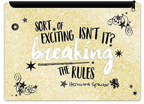 Harry Potter Hermione 'Sort of exciting Isn't it? Breaking The Rules' Unfilled Pencil Case