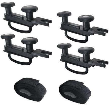 AUGREX Universal-Dachbox-U-Bügel-Klemmen, Gepäckträger-Halterungs-Set, Lieferwagen-Befestigung, 85 mm Innenbreite, Verstellbarer U-Bolzen, Schnellentriegelungsriegel für Hardware mit 8 Kontermuttern