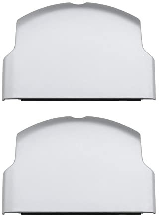 eMagTech 2PCS Replacement Battery Door Covers Cases Protectors Compatible with SONY PSP 2000 2003 2004 3000 3003 3004 Silver Plastic Console Accessories