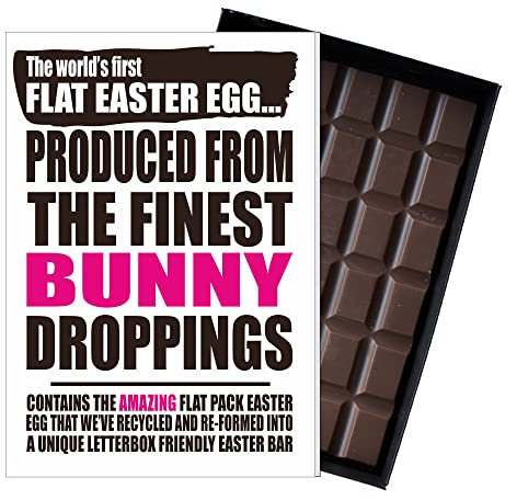 Easter Egg Alternative Funny 100g Milk Chocolate Bar Novelty Gift for Men Women Letterbox Friendly Posts Like a Traditional Greeting Card