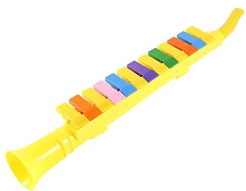 Ruilogod Gelber Kunststoff 13 Keys Gehäuse Rohr Melodica Musikinstrument-Spielzeug