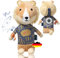 Spieluhr Baby - Frei bespielbares Kuscheltier Baby | Kuschelige Einschlafhilfe Babys mit Schlaf-Timer - Musikbox Kinder als Plüschtier | Einschlafhilfe Kinder bis 6 Jahre | Löwe mit Geschenk-Set