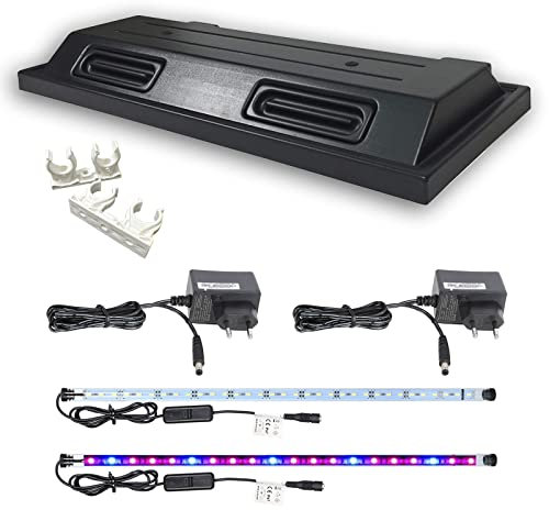 ZooPaul Aquarium Terrarium Abdeckung Verschiedene Größen Pflanzenlicht Lampe Beleuchtung Deckel LED (120x40 1x LED 1x Pflanzen LED)
