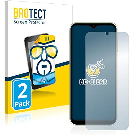 BROTECT Schutzfolie für Samsung Galaxy A14 5G | 2 Stück Transparenter Displayschutz Made in Germany Klare Displayschutz-Folie Clear Einfache Montage Case-Friendly