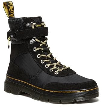 Dr. Martens Herren Unisex-Erwachsene Combs Tech Fashion Boot, Schwarzes aufgerautes Wildleder, 38 EU