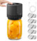 Irishom Electric Mason Jar Vacuum Sealer Kit Cordless Automatic Jar Sealer Kit for Food Storage and Fermentation with Wide-Mouth and Regular-Mouth Mason Jar Lids