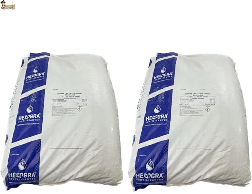 BricoLoco.com Eisen für Pflanzen Eisen Sulfat Granulat für Pflanzen, Zitrusbäume, Obstbäume, Zitronenbaum, Eisen-Dünger gegen Eisen-Chlorose (25 kg, 2)