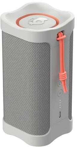 Skullcandy Terrain Wireless tragbarer Bluetooth-Lautsprecher, Wasserdicht (IPX7), 14 Stunden Akkulaufzeit, True-Wireless-Stereo mit integriertem Trageriemen für Reisen, Outdoor-Einsätze, Cremefarbene