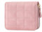 ZEACCT Portefeuille pour Femmes, Porte-Monnaie Zippé en PU Brodé, Portefeuille Court À Carreaux pour Femmes, Portefeuille Court et Portable, Portefeuille À Compartiments Multiples (Rose)